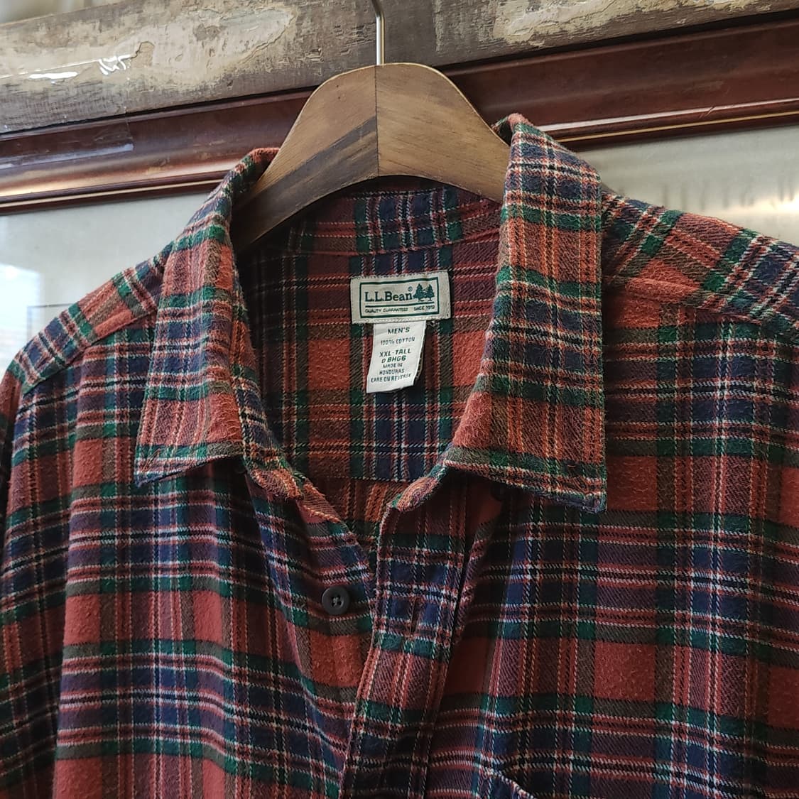 90s 엘엘빈 체크셔츠 플란넬 셔츠 헤비코튼 워크셔츠 xxl 빅사이즈 상품이미지4