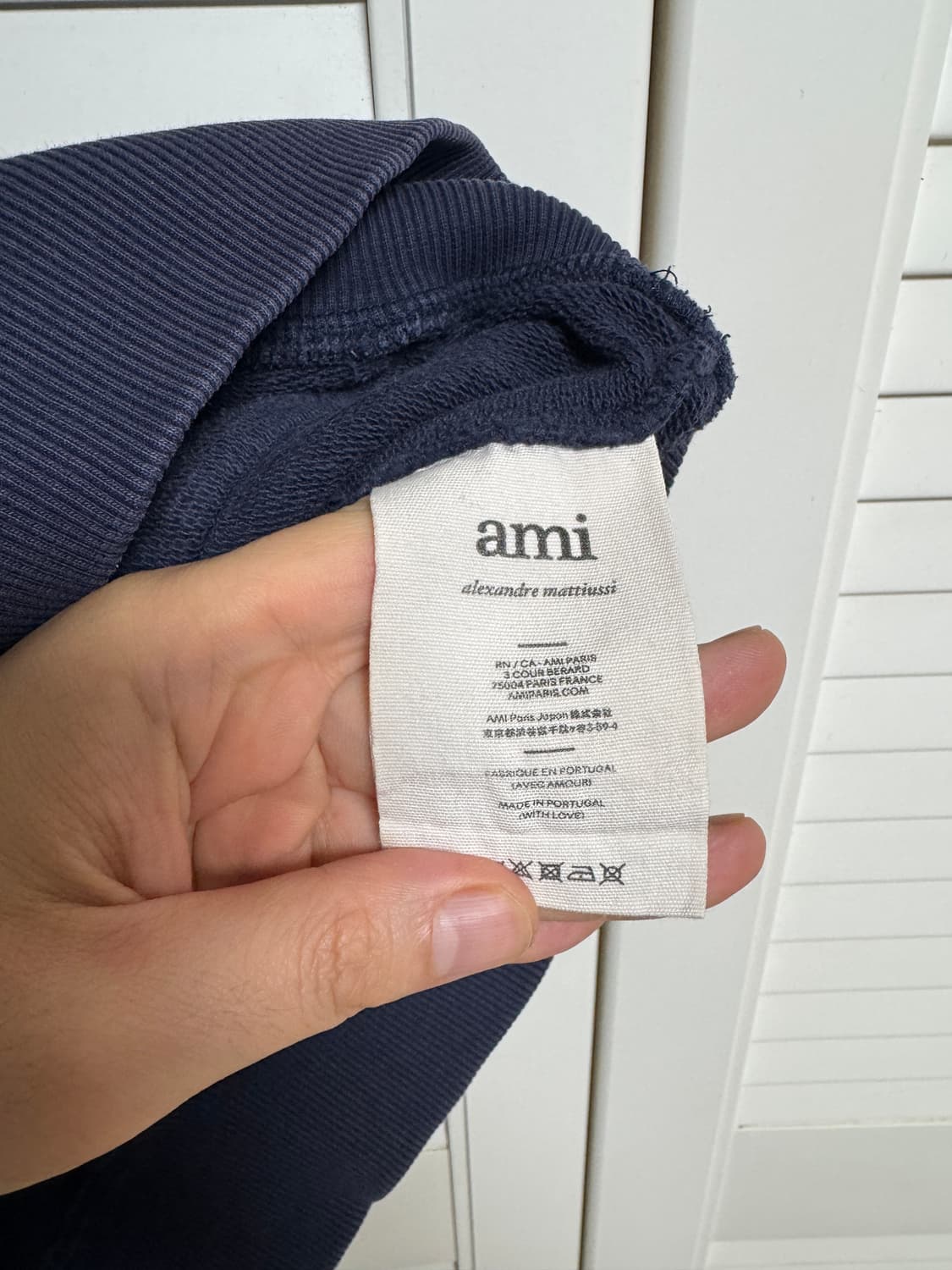 아미 후드티 맨투맨 네이비 L 정품 상품이미지3