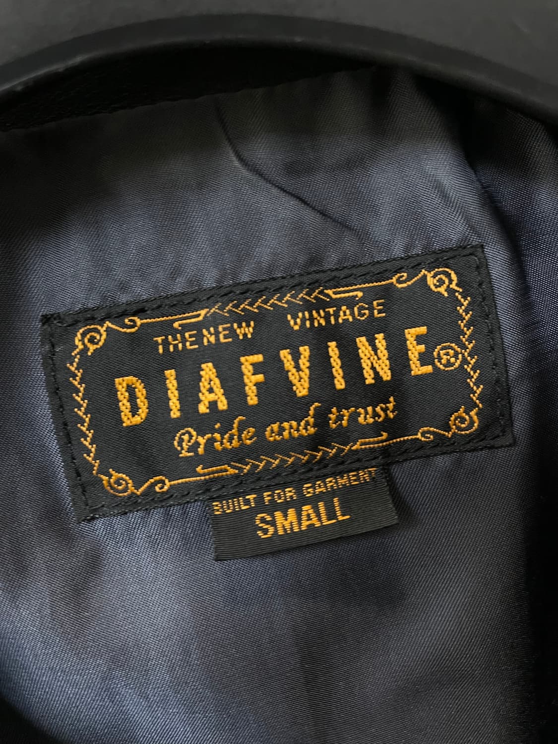 (S) 디아프바인 스티어하이드 소가죽 라이더 자켓 상품이미지6