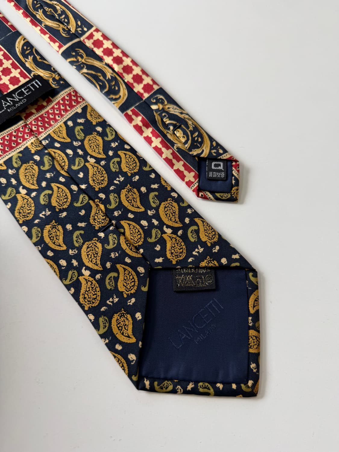 란체티 (Lancetti) 실크 넥타이 9.3cm 상품이미지5