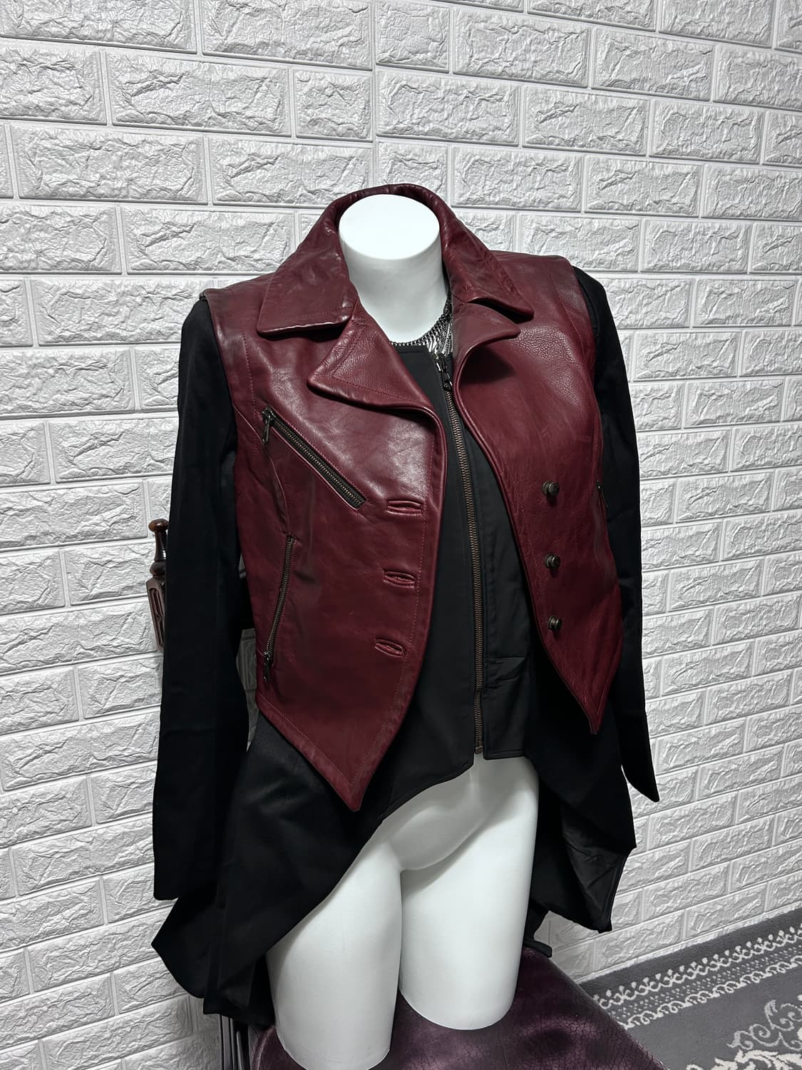 Rag & Bone 레이어드 레더 디테일 코트 자켓 상품이미지1