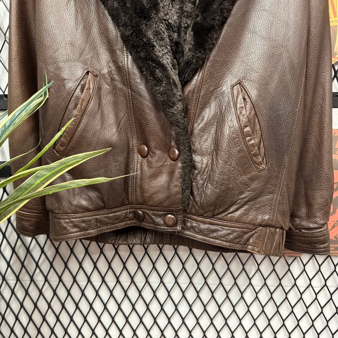 90s MARVIN RICHARDS 플라이트 보머 레더자켓 다크브라운 상품이미지4