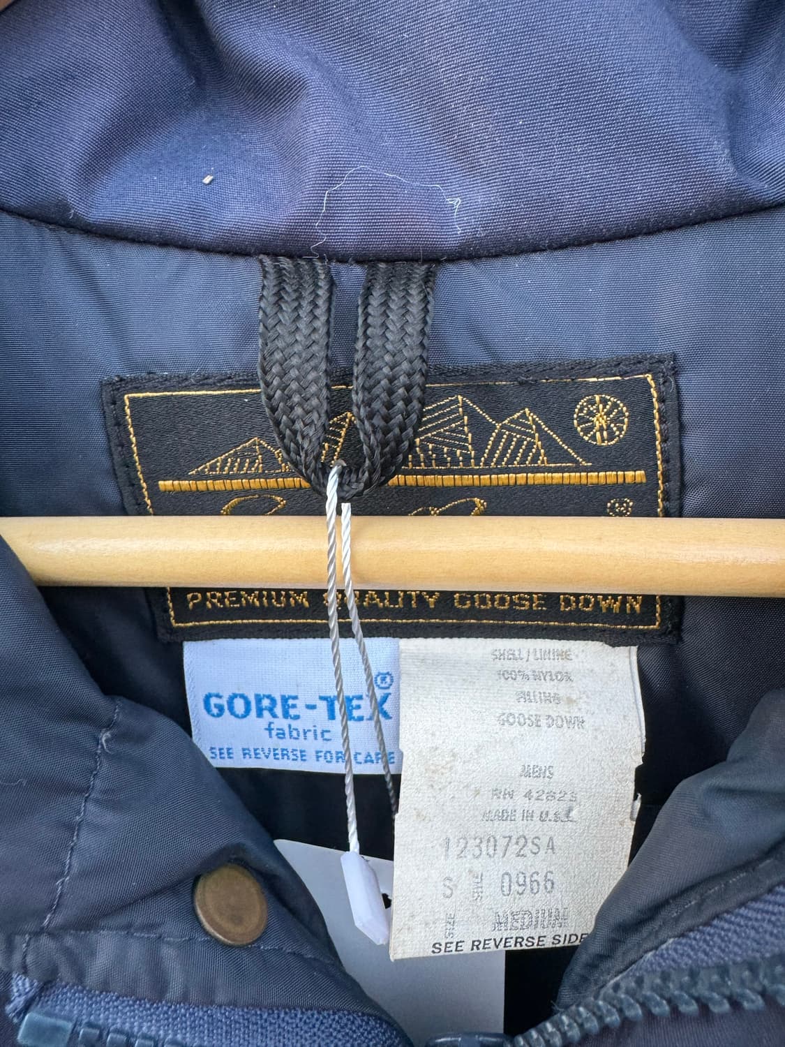80s 에디바우어 고어텍스 구스 다운 패딩 파카 자켓 네이비 상품이미지8