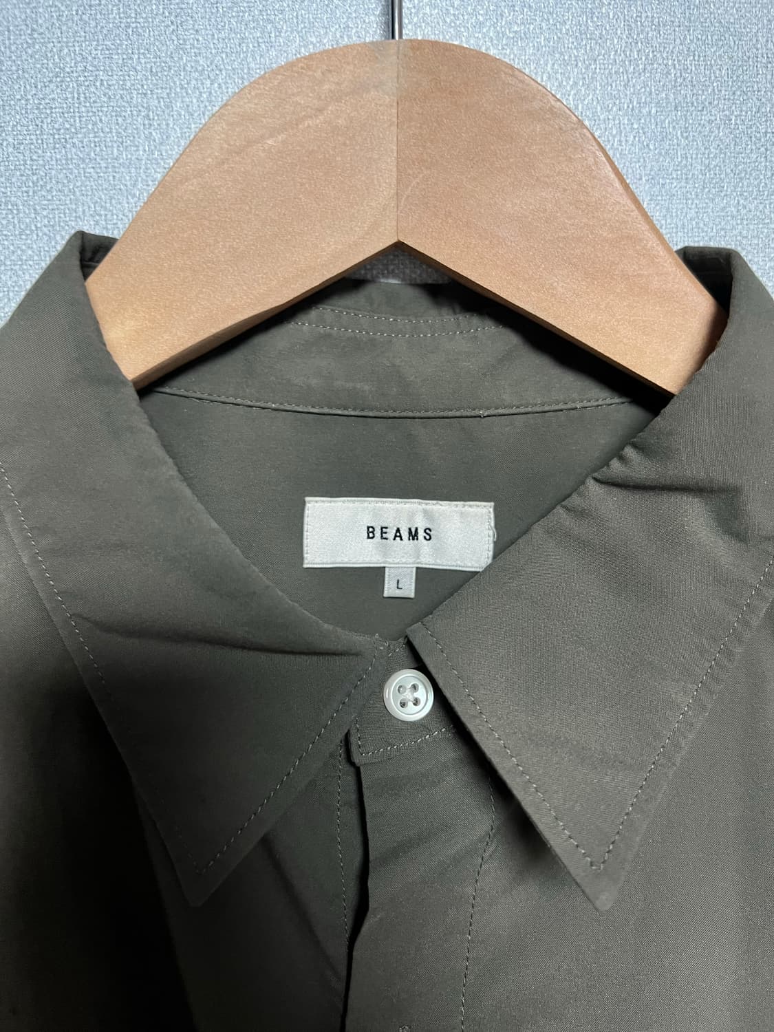 Beams 빔즈 카키 셔츠  상품이미지3