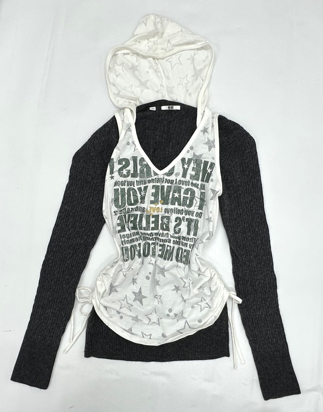 🪐오네갸루 y2k 퍼 조끼 포인트 코디세트 🪐펑크 락 보헤미안 상품이미지7