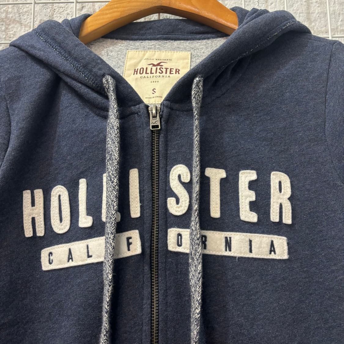 홀리스터 y2k 빈티지 네이비 후드집업 S 상품이미지5