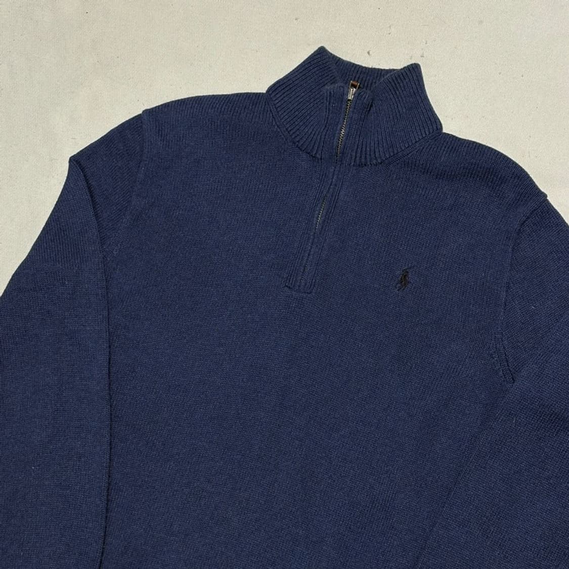 S 폴로랄프로렌 코튼 블루 반집업 니트 상품이미지1