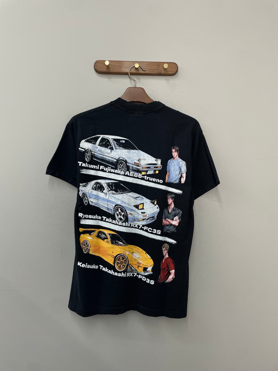 빈티지 이니셜D 프린팅 반팔 H2398 상품이미지4