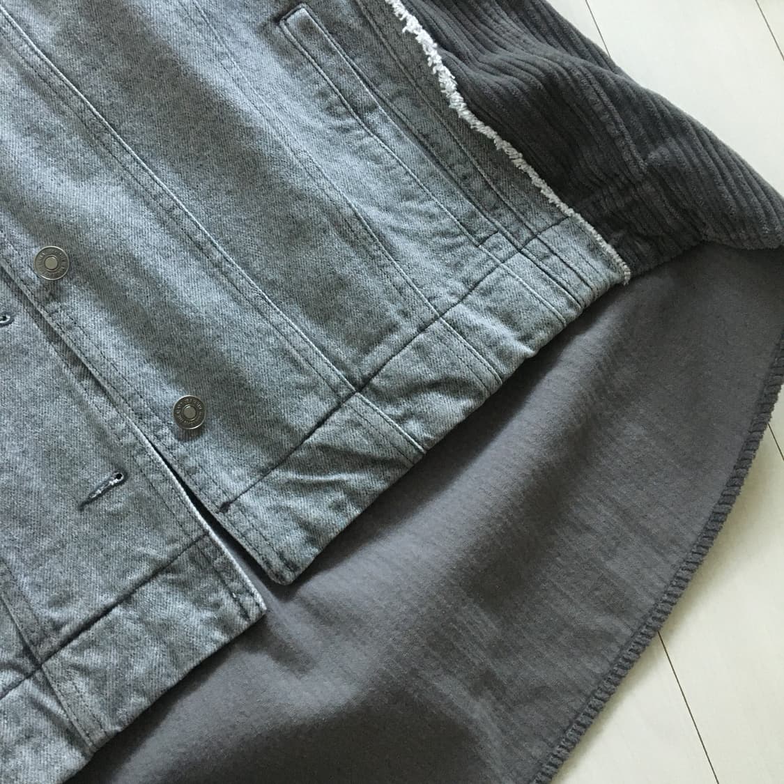 더일마 한정판 데님 코듀로이 자켓 Free / 남여공용 상품이미지6