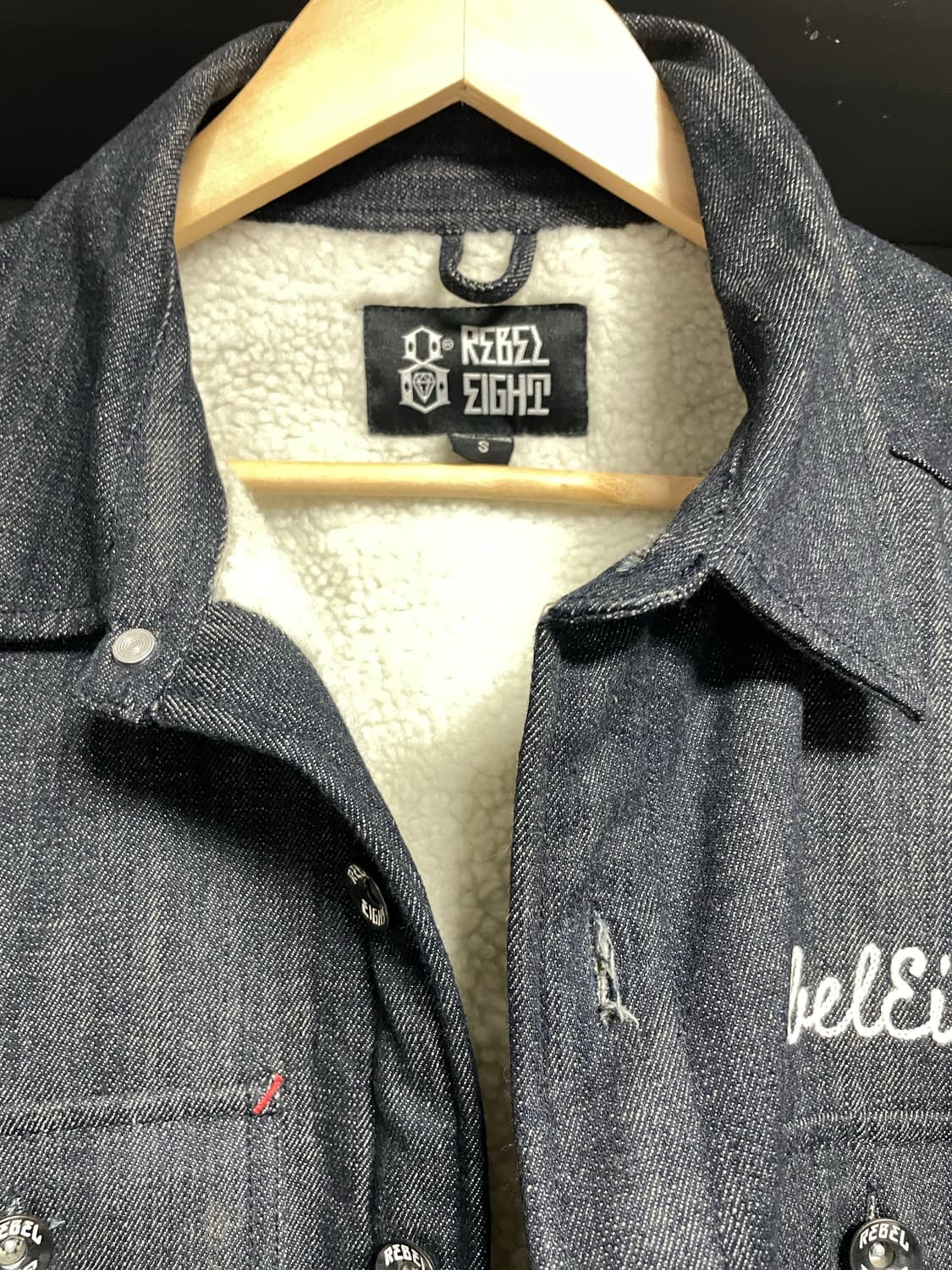 레벨에잇 데님 쉐르파 자켓 (s 오버핏100 사이즈) 상품이미지2