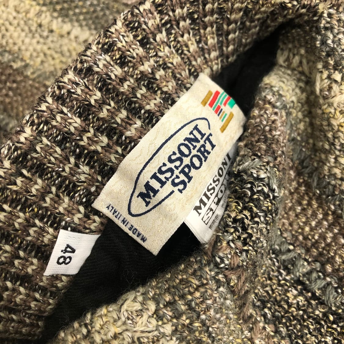 미쏘니 리버시블 멀티컬러 패턴 니트 자켓 상품이미지5