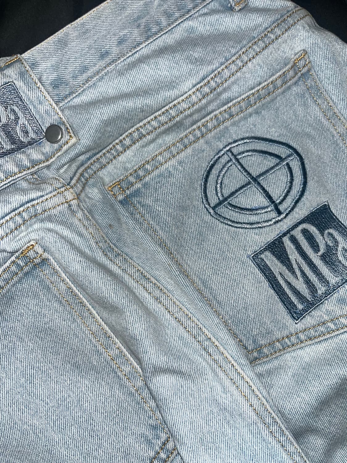 플라스틱프로덕트 팬츠 페인터데님 (스틸블루) 상품이미지4