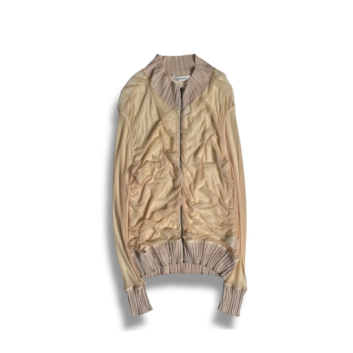 Fenice 셔링 시스루 집업 자 상품이미지1