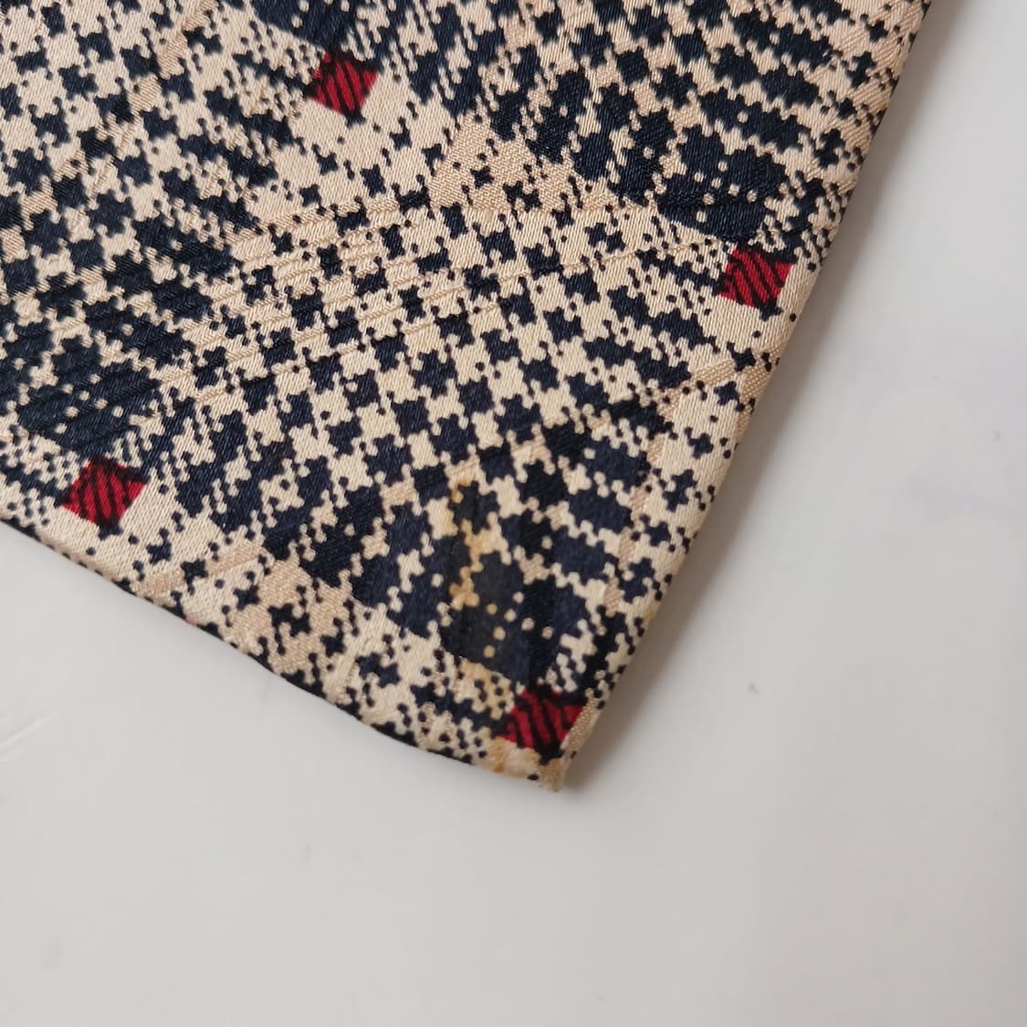 니나리치 실크 네이비 믹스 패턴 넥타이 10.1cm B등급 A19729 상품이미지9