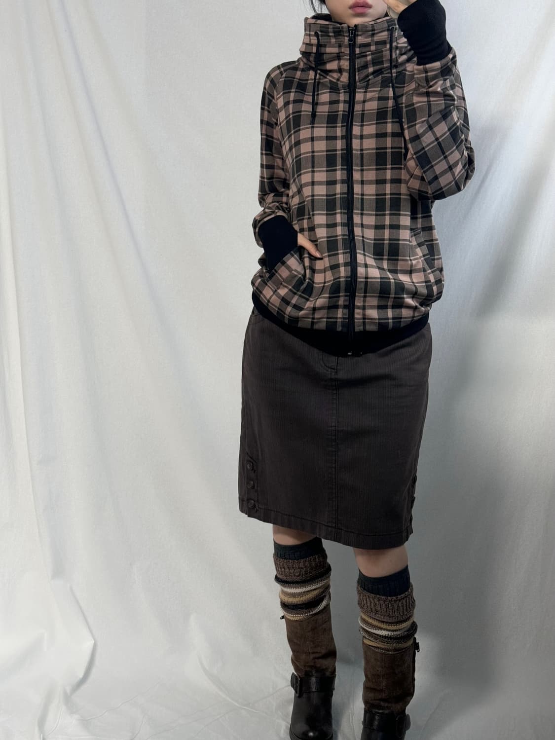 사이드 버튼 디테일 스커트 상품이미지7