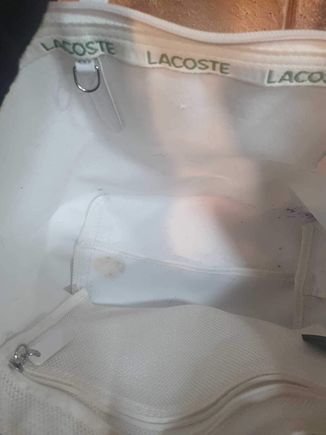 라코스테 화이트 토트백 숄더백 상품이미지8
