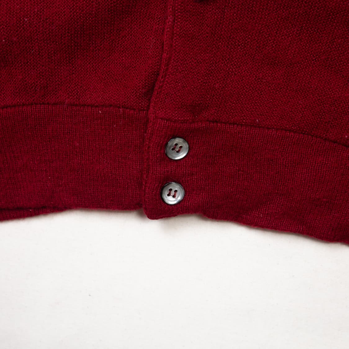 80s IZOD 라코스테 아크릴 가디건 버건디 상품이미지4