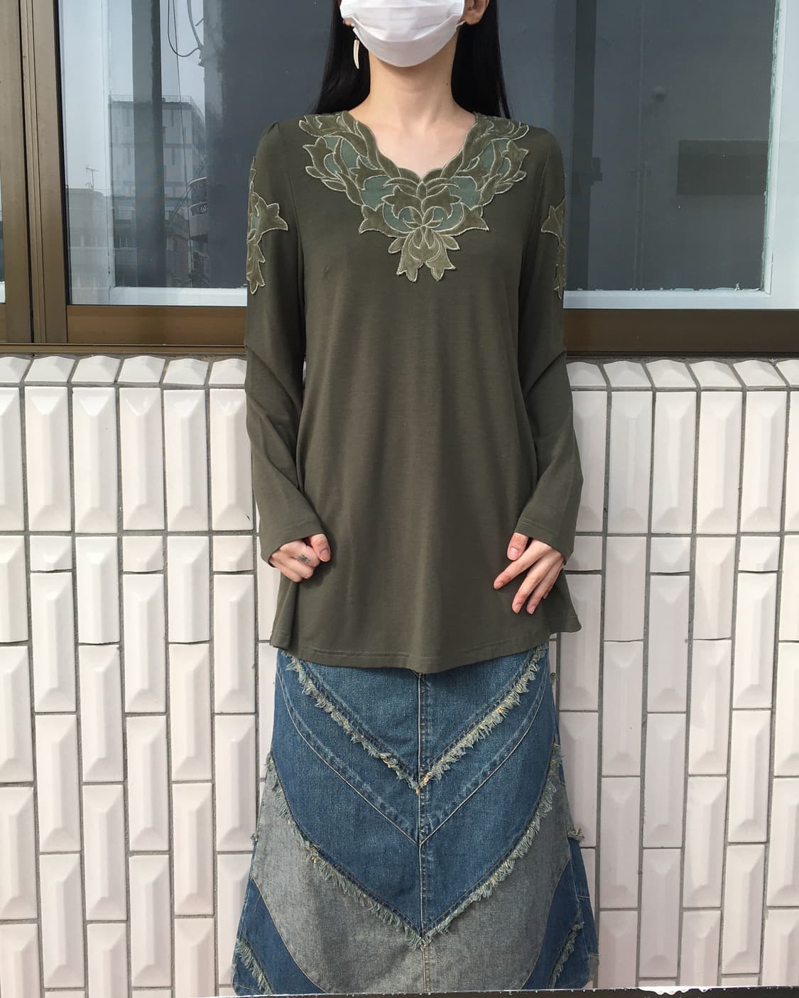 Patch point sleeve 상품이미지1