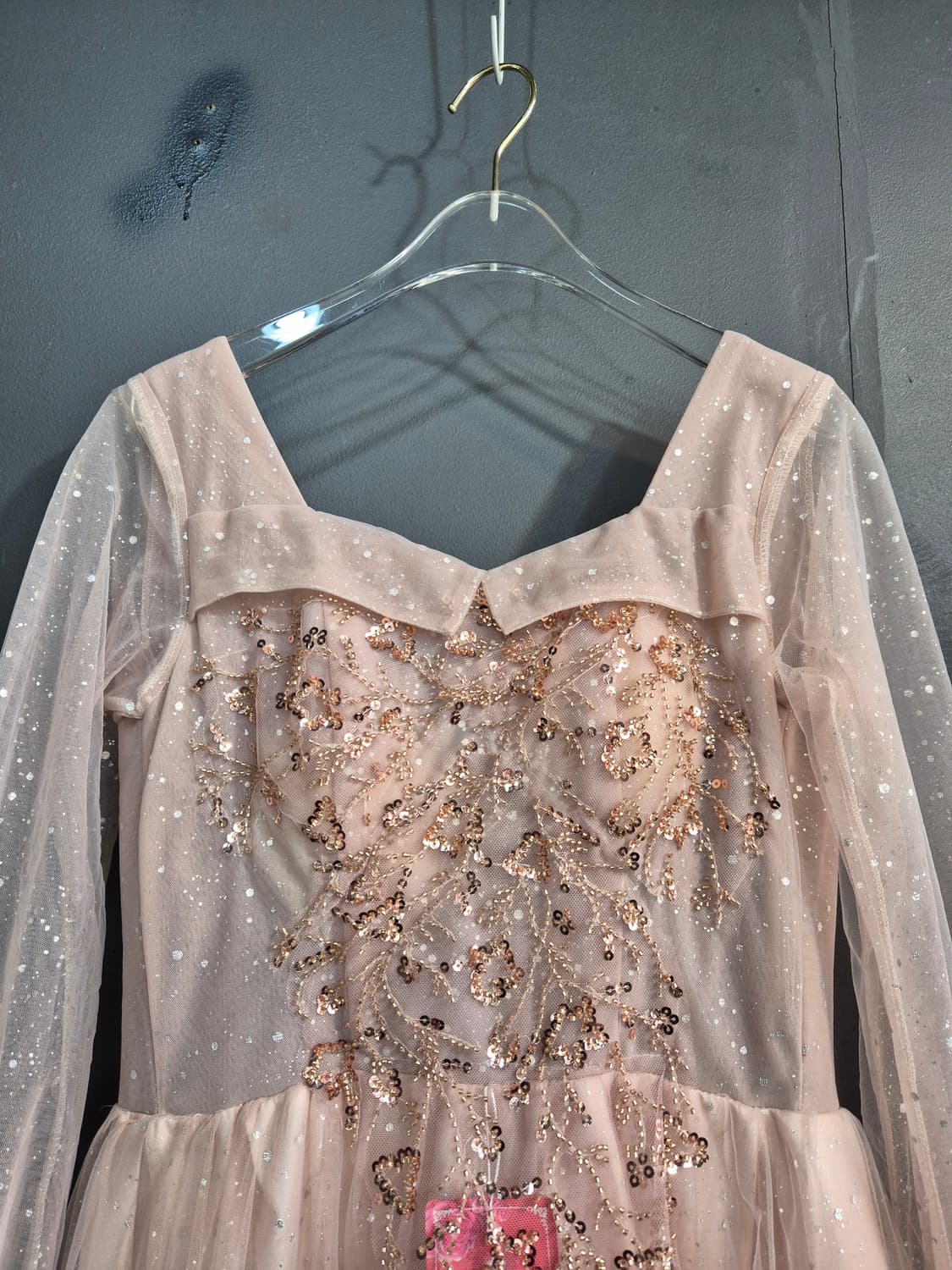 톤다우핑크 스팽글 롱 드레스 55 66 상품이미지4