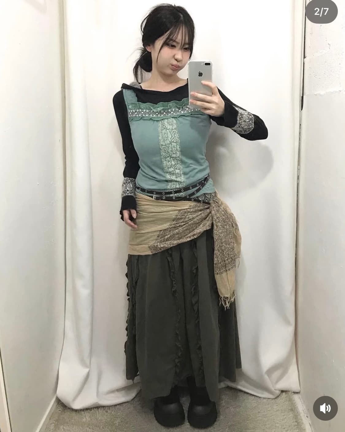 엑시즈팜 모리 보헤미안 히피 스윙잉서울 코디세트 미라이클립 젤리포포 상품이미지1