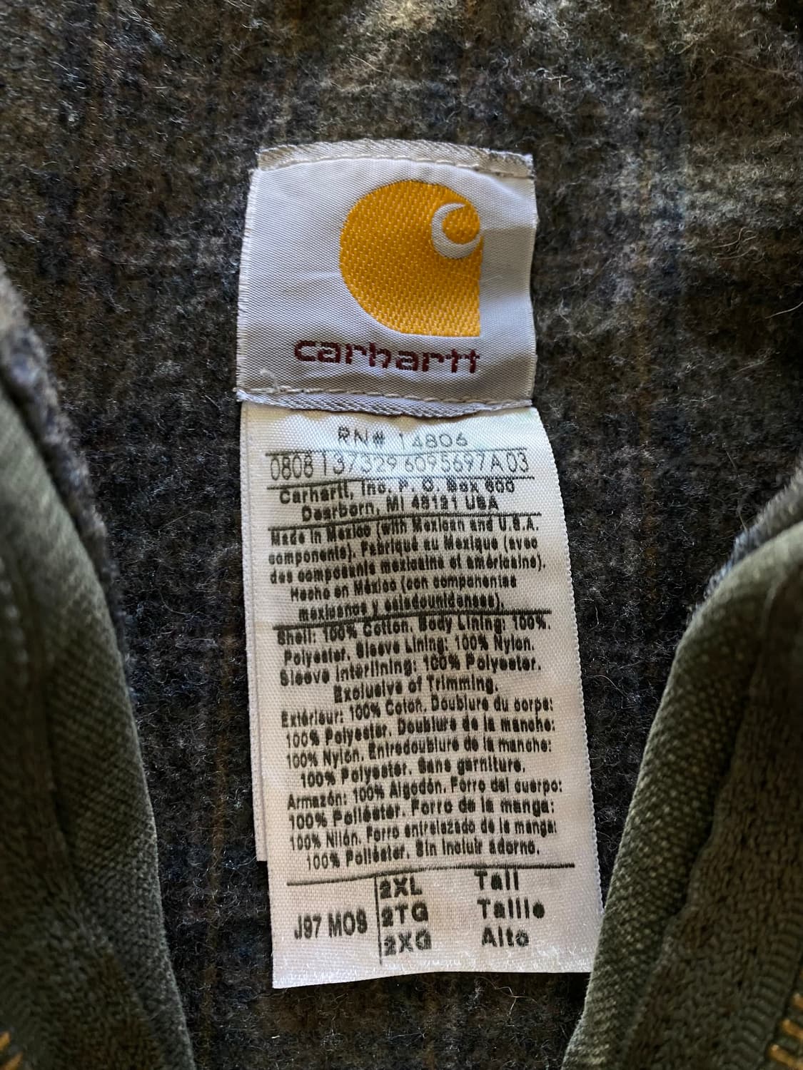 (XXL) 칼하트 j97 디트로이트 자켓 모스그린 상품이미지2