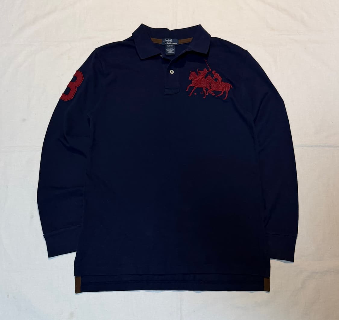 폴로 랄프로렌 빅포니 치프키프 롱슬리브 카라티 네이비 상품이미지1