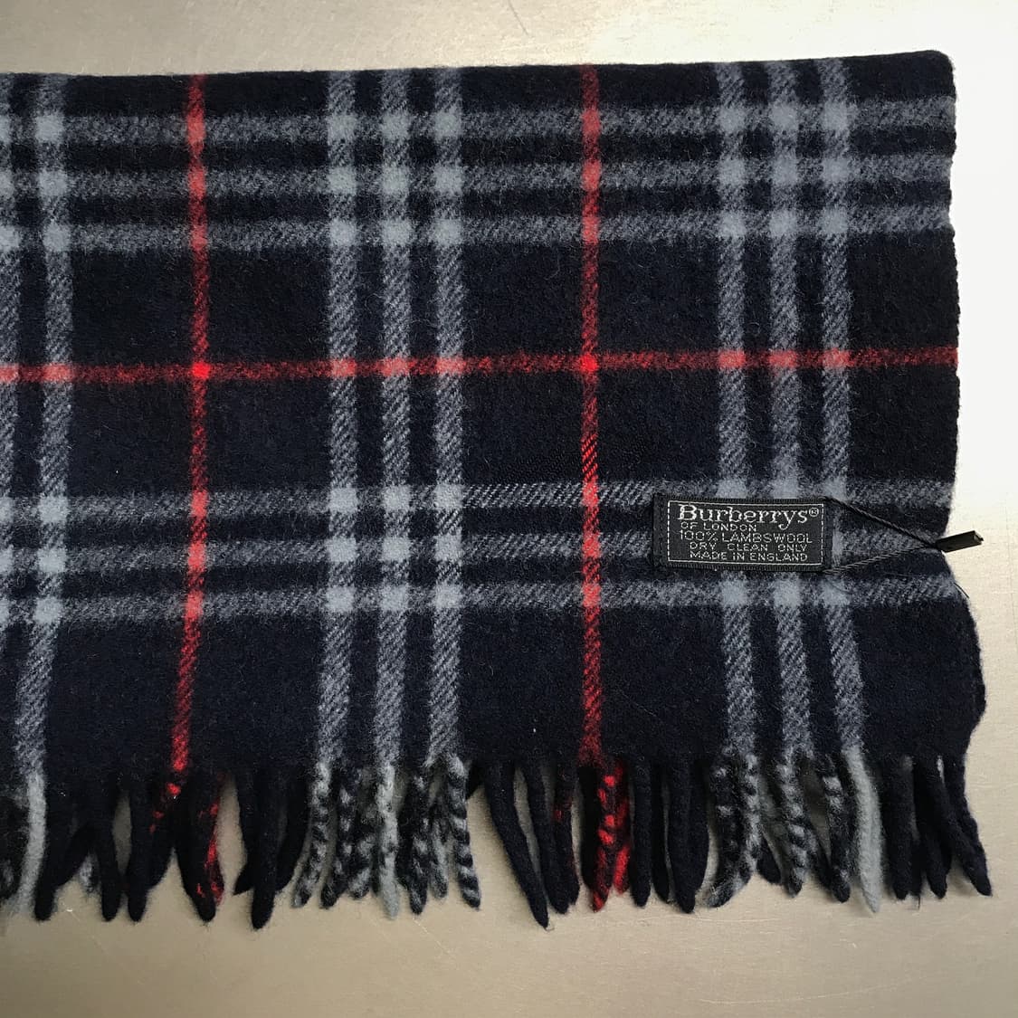 버버리 정품 램스울 머플러 네이비 상품이미지3