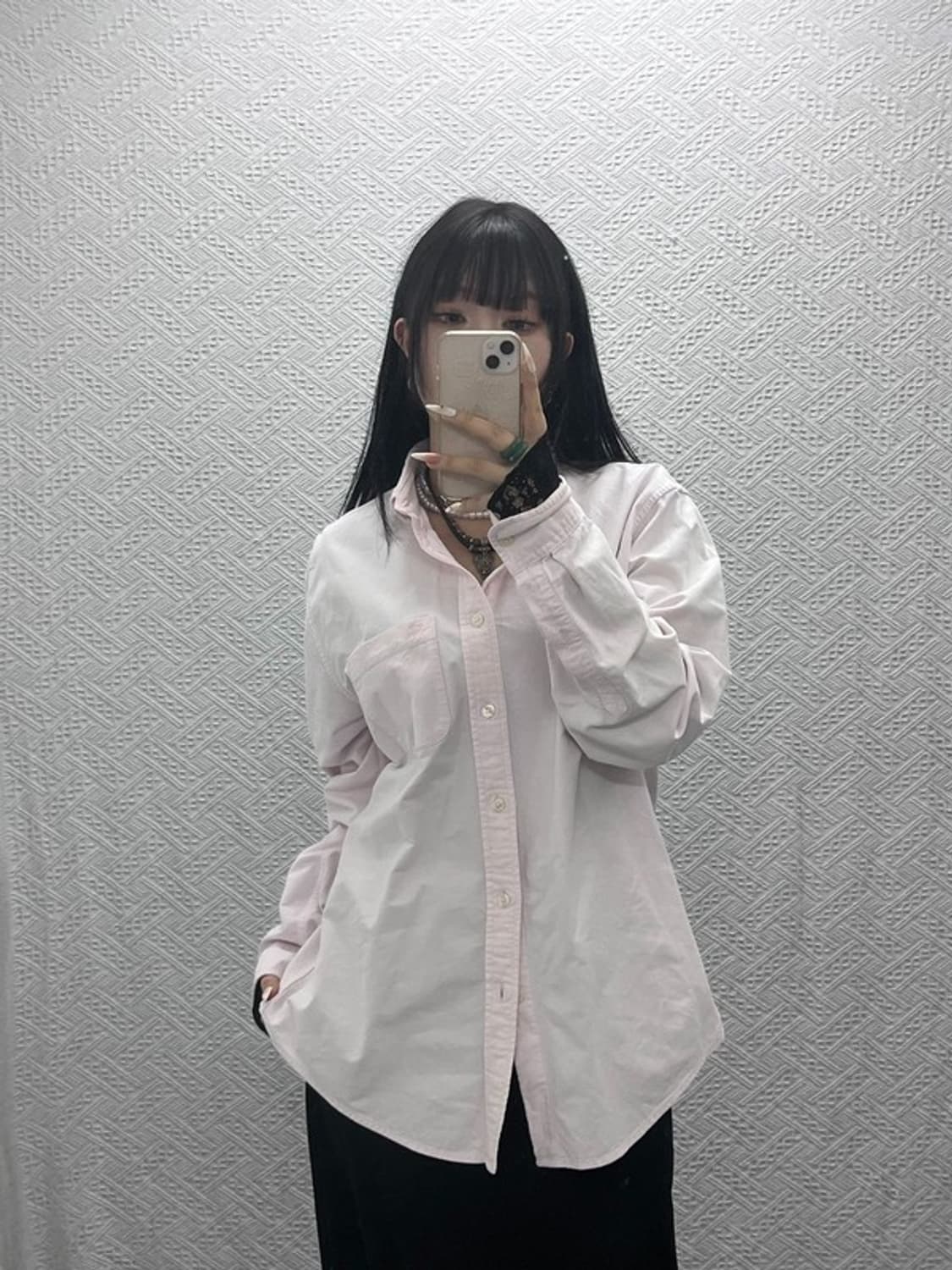 아베크롬비 여리 옥스포드 딸기우유 핑크 셔츠 XL C09385 상품이미지1