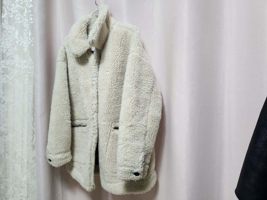 MANGO 망고 아이보리 뽀글이 자켓 상품이미지2