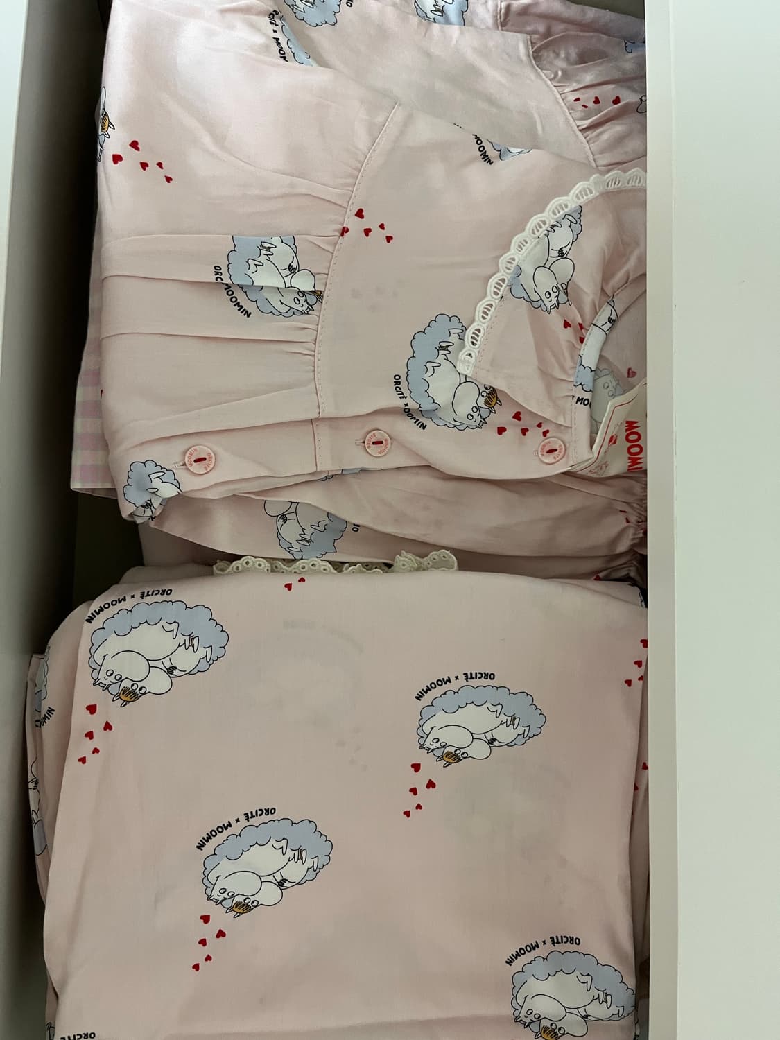 하츠투하츠 이안 무민 잠옷 상하 연핑크 상품이미지3