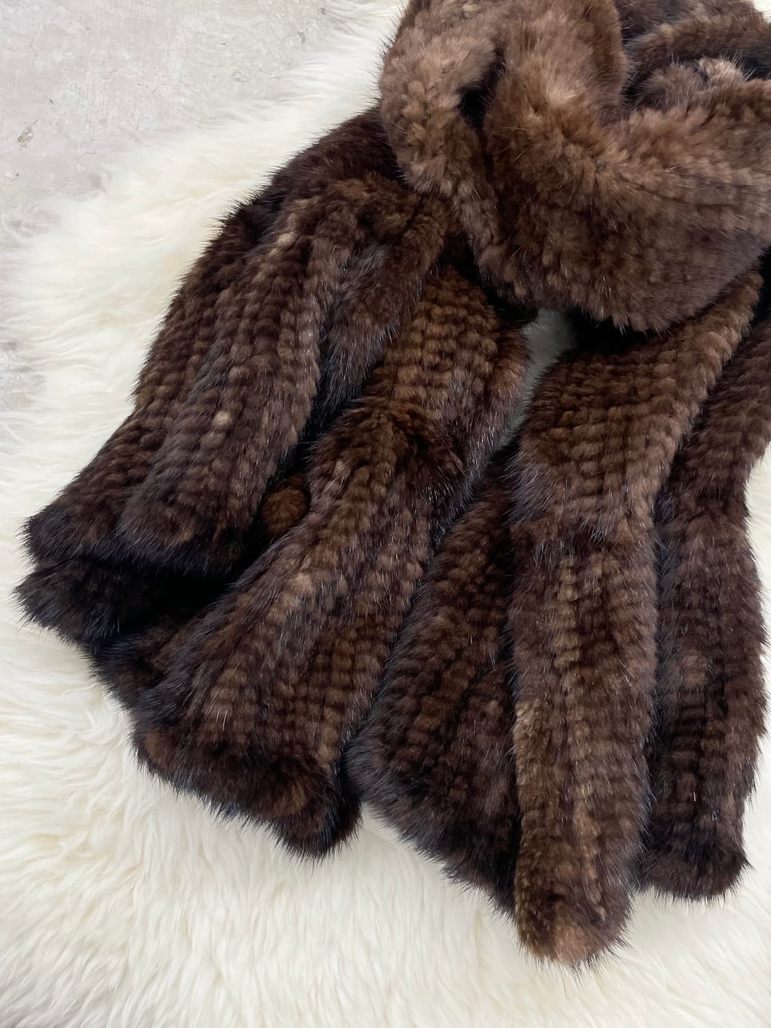 브라운 밍크 100% 숄/머플러 상품이미지7