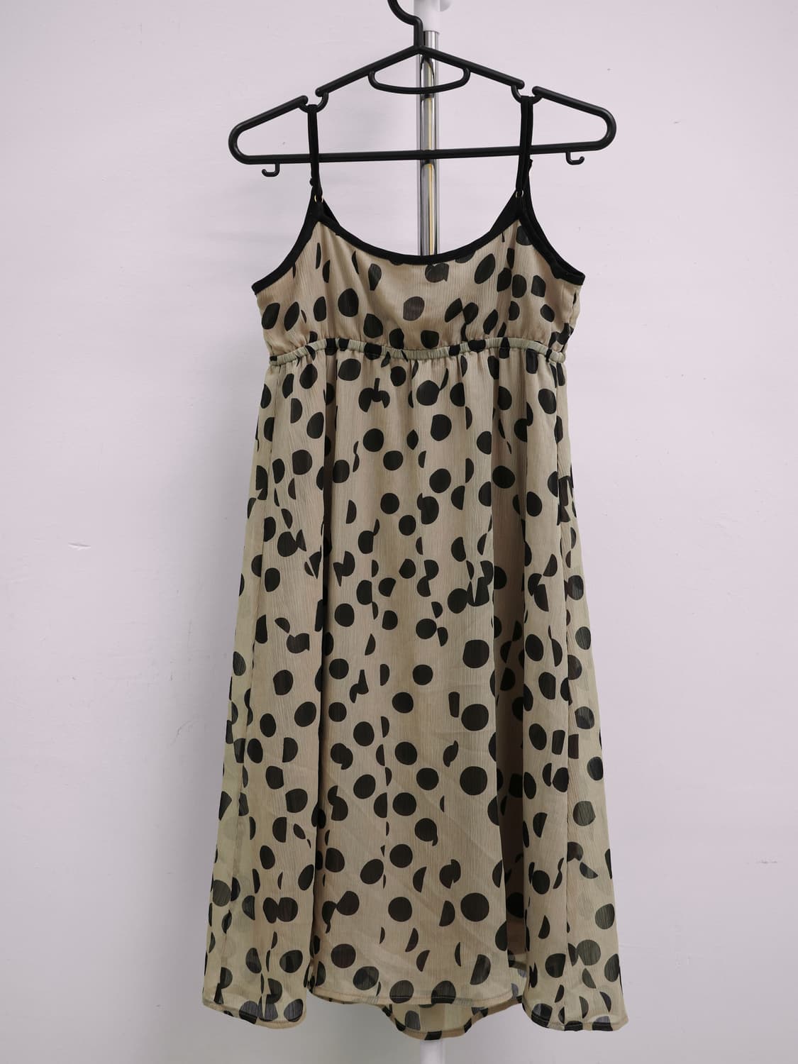 빈티지 베이지 도트 원피스 상품이미지4