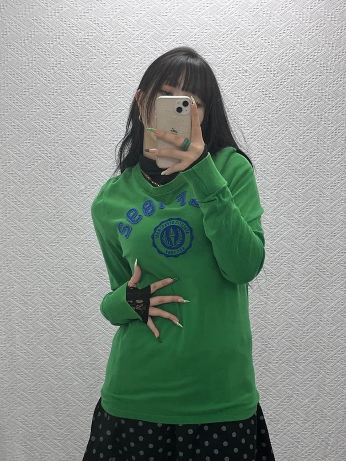 아베크롬비 레트로 빈티지 Y2K 그린 롱슬리브 M C09084 상품이미지1