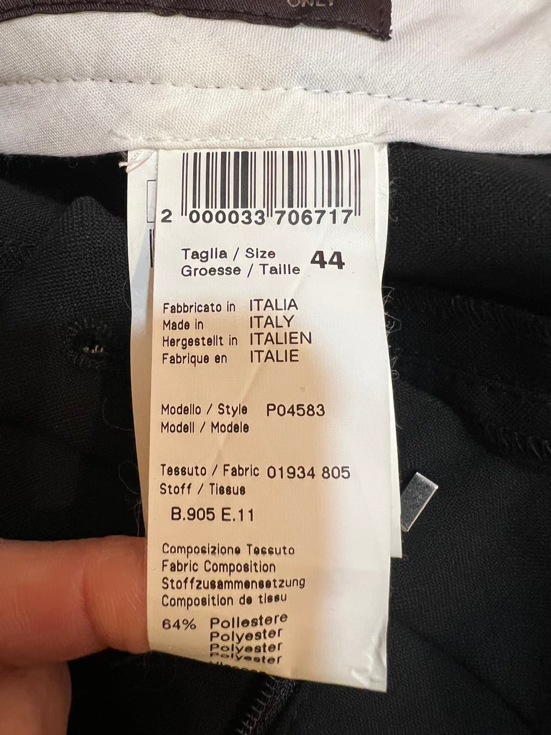 페세리코 여자 블랙 간절기팬츠 9부슬렉스 상품이미지7