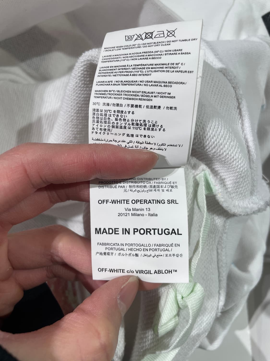 오프화이트 화이트 페인팅 애로우 후디 상품이미지9