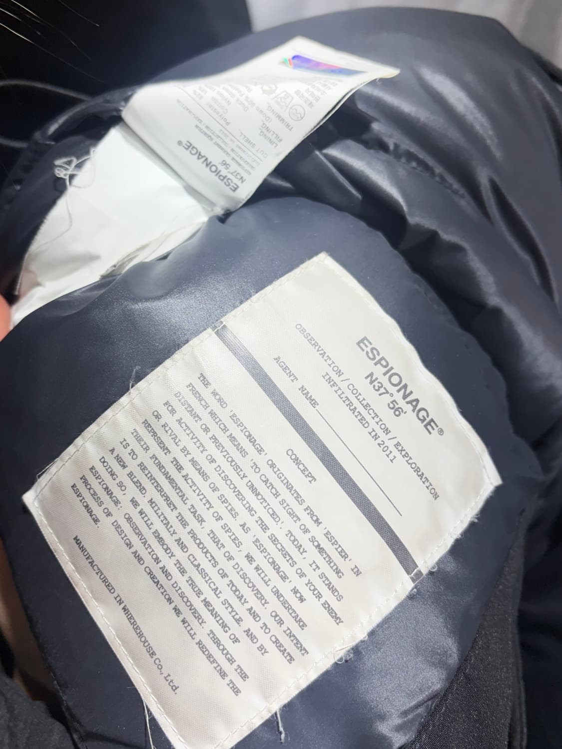 L 에스피오나지 포켓 디테일 라쿤 야상 미들패딩 상품이미지7