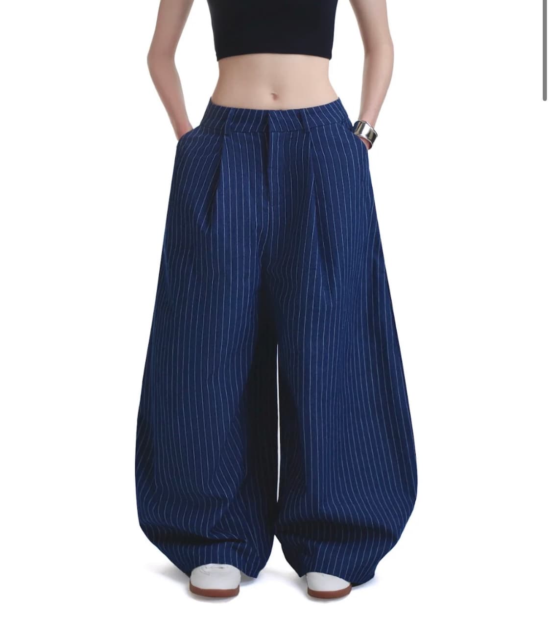 push push 스트라이프 팬츠 XL 상품이미지1