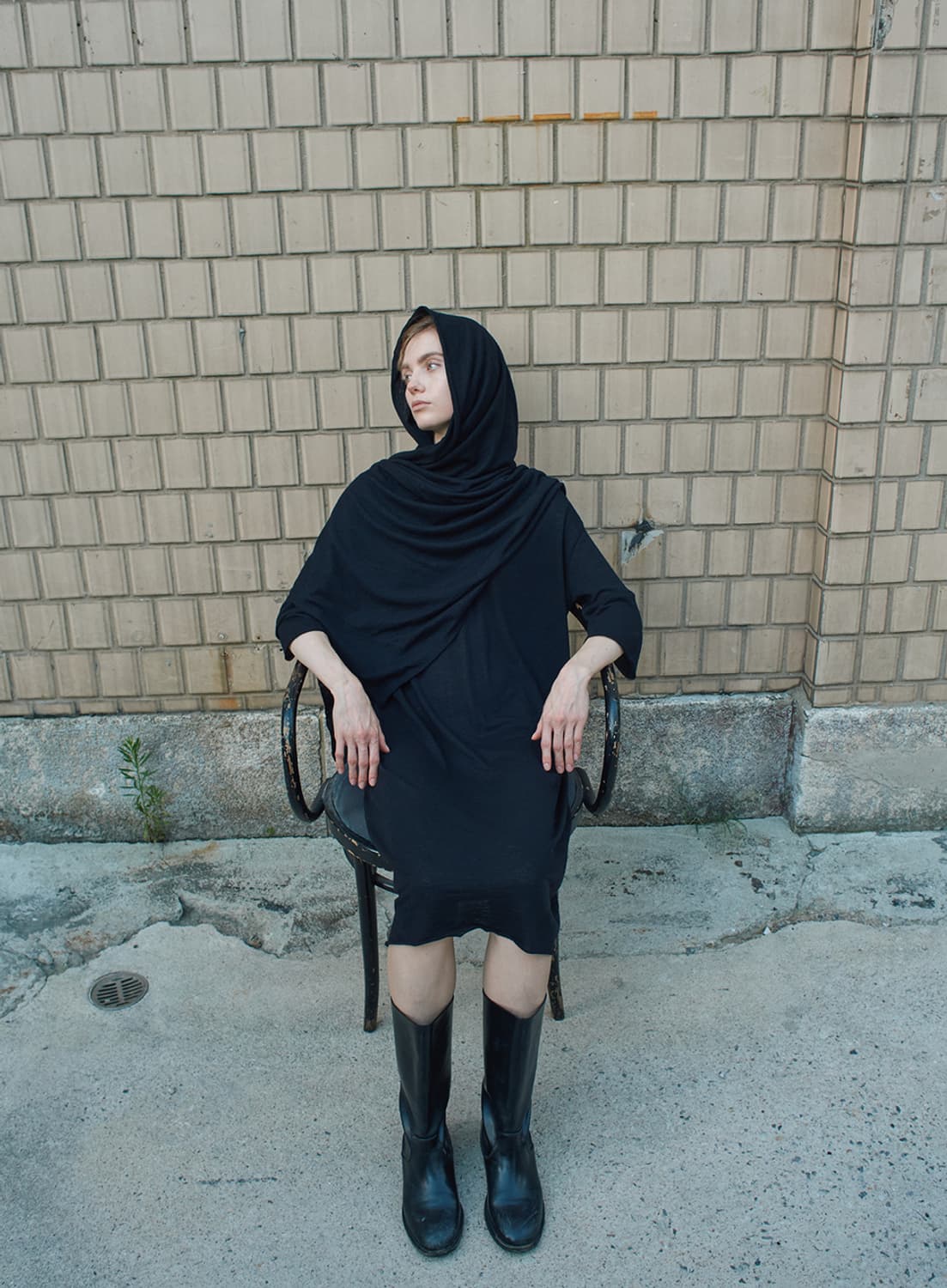 nothing everything 미니멀 울 텍스쳐 숄 상품이미지1