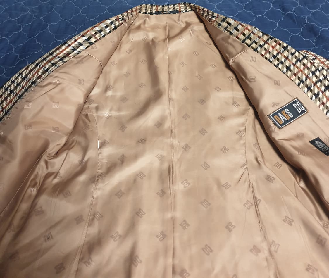 (빈티지) 닥스 레이디스 클래식체크 울100% 블레이저 브라운 (66) 상품이미지4