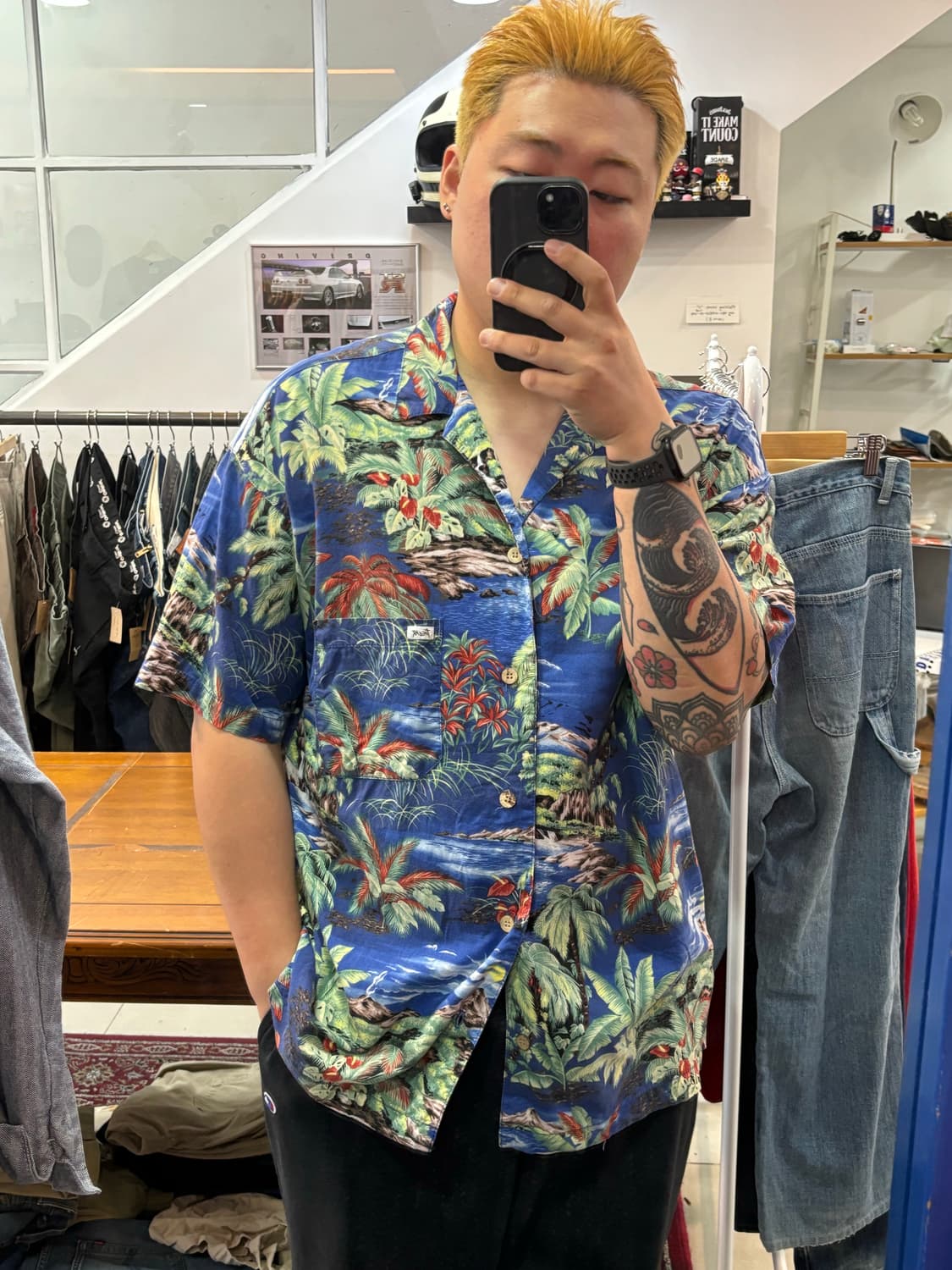 Tagear 레이온 하와이안 셔츠 상품이미지1