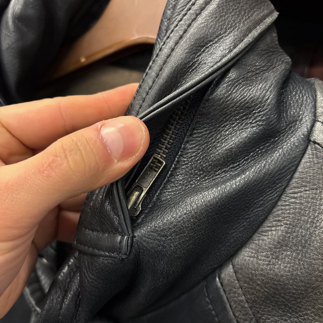 90s 노티카 한국생산 디어스킨 블루종 봄버자켓 N939 상품이미지7