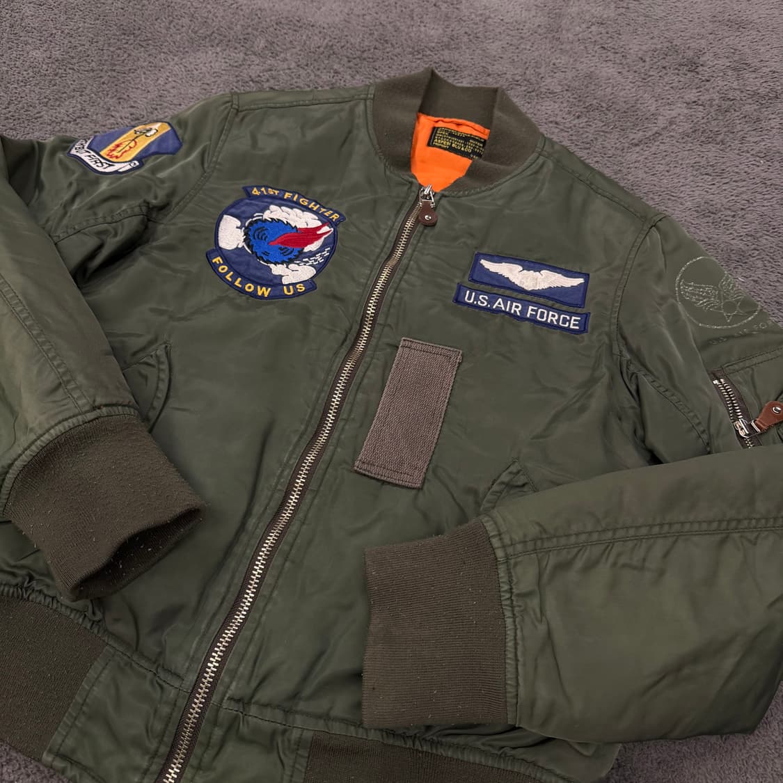 [ 정품/M ] 아스페시 x 아비렉스 MA-1 필드 플라이트 자켓 상품이미지1