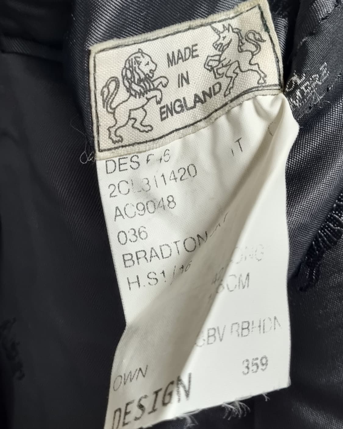 L (100) 버버리 빈티지 그레이 체크 울 블레이저 정장자켓 상품이미지4