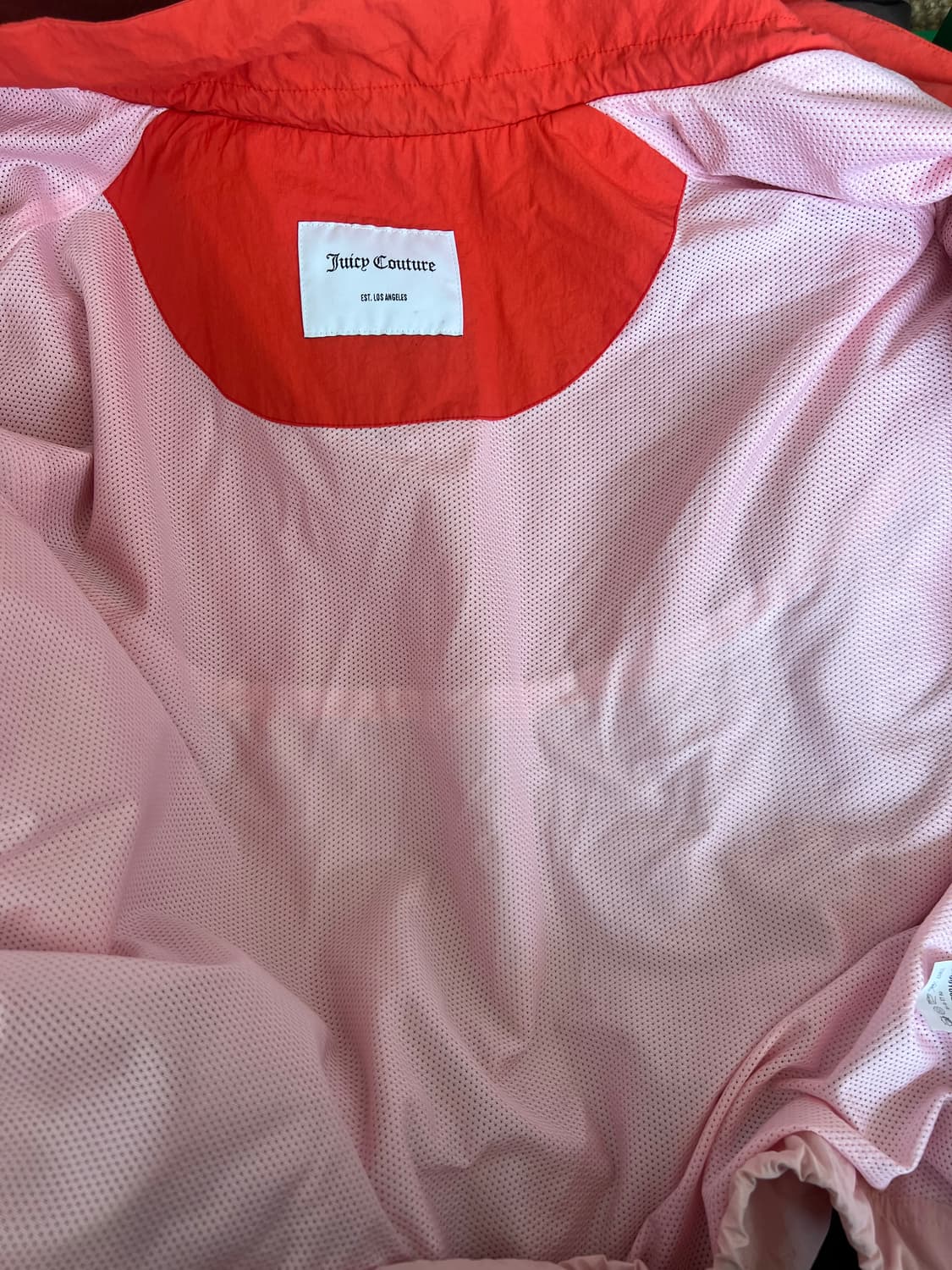 쥬시꾸뛰르 여성 레드 바람막이점퍼 매쉬바람막이 상품이미지6