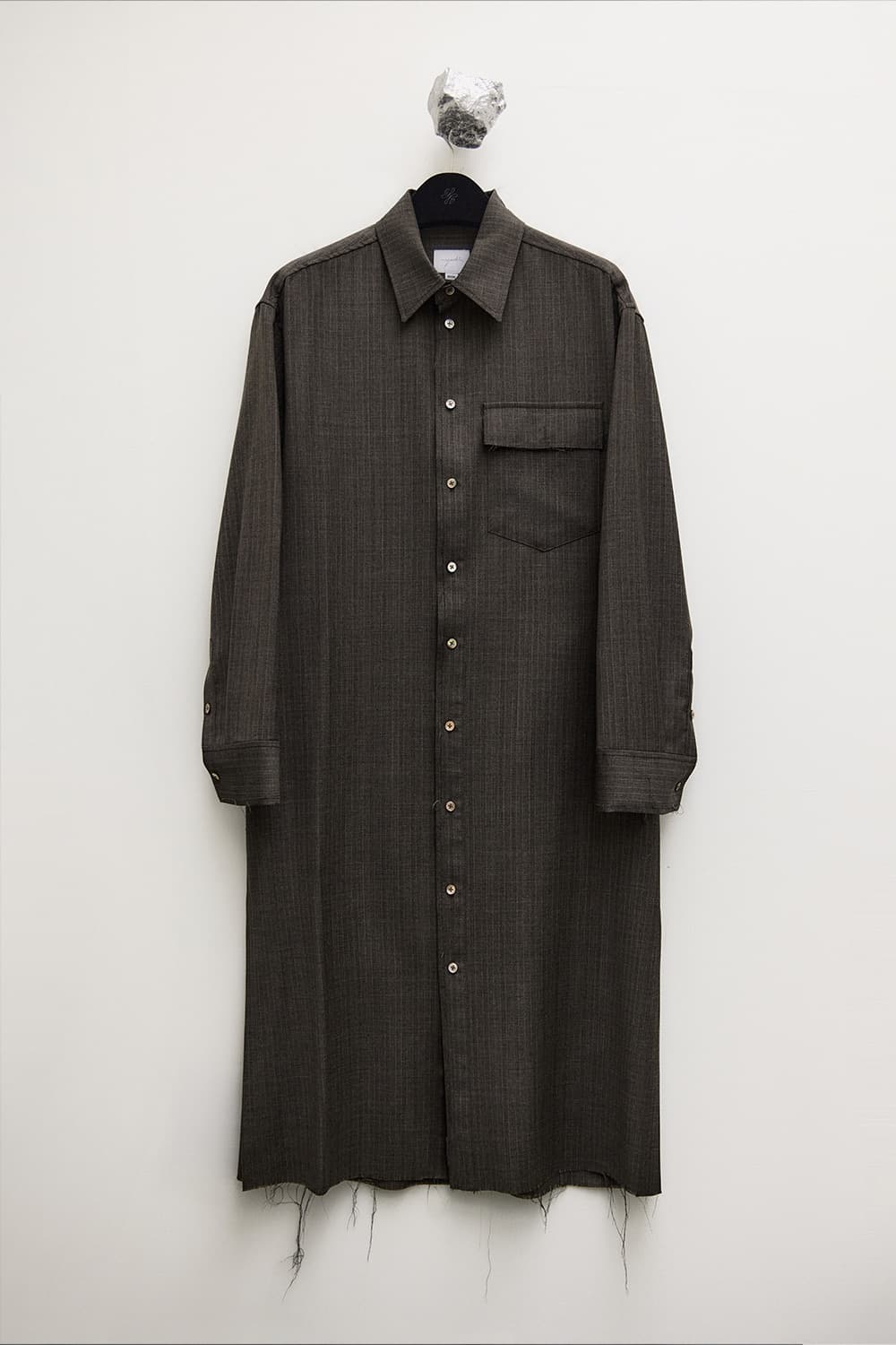 [s] 유스 롱 라인 셔츠 브라운 스트라이프 상품이미지1