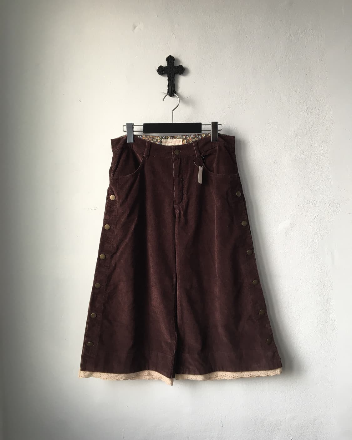 Button up point corduroy capri patns 상품이미지1