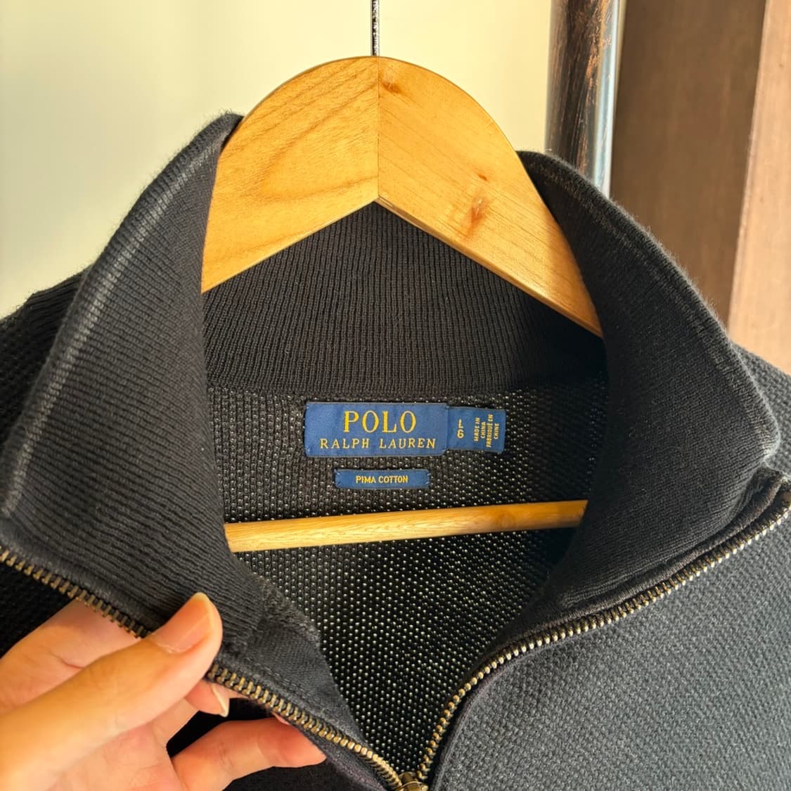 15284 - 폴로 랄프로렌 블랙 반집업 니트 (피마 코튼) 상품이미지5