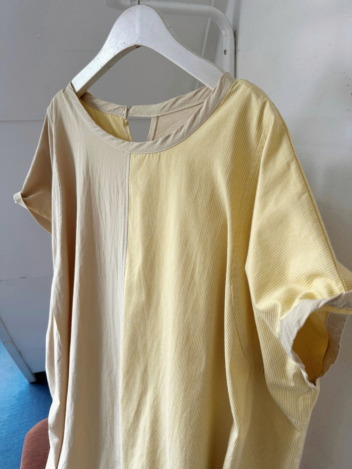 Cotton panel design wide onepiece 상품이미지2