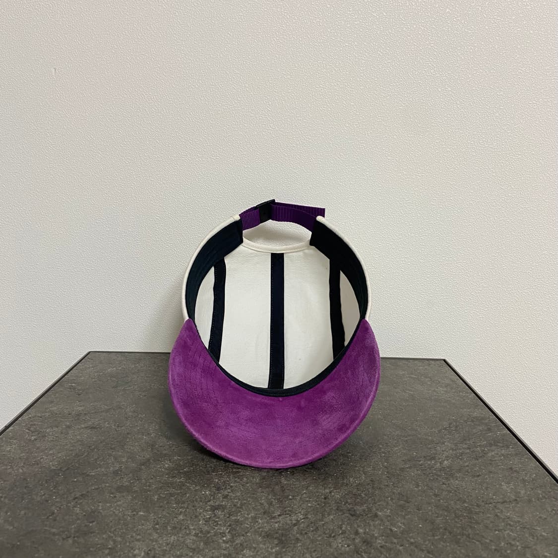 (OS) 슈프림 박스로고 캠프캡 모자 스웨이드 바이저 퍼플 내츄럴 상품이미지5