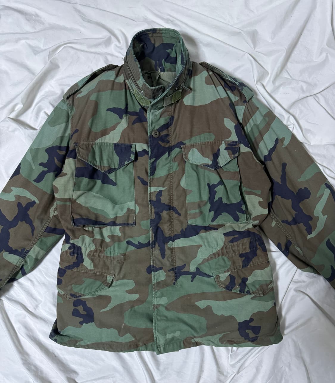 80s 미군 우드랜드 카모 m65 필드 자켓 ideal 지퍼 상품이미지4